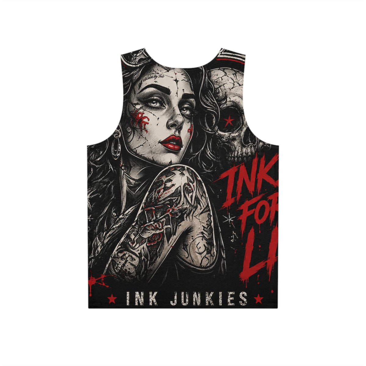TATTED SOUL COLLECTIVE AN INK JUNKIE CUSTOM DESIGN SUMMER COLLECTION TANK FOR MEN