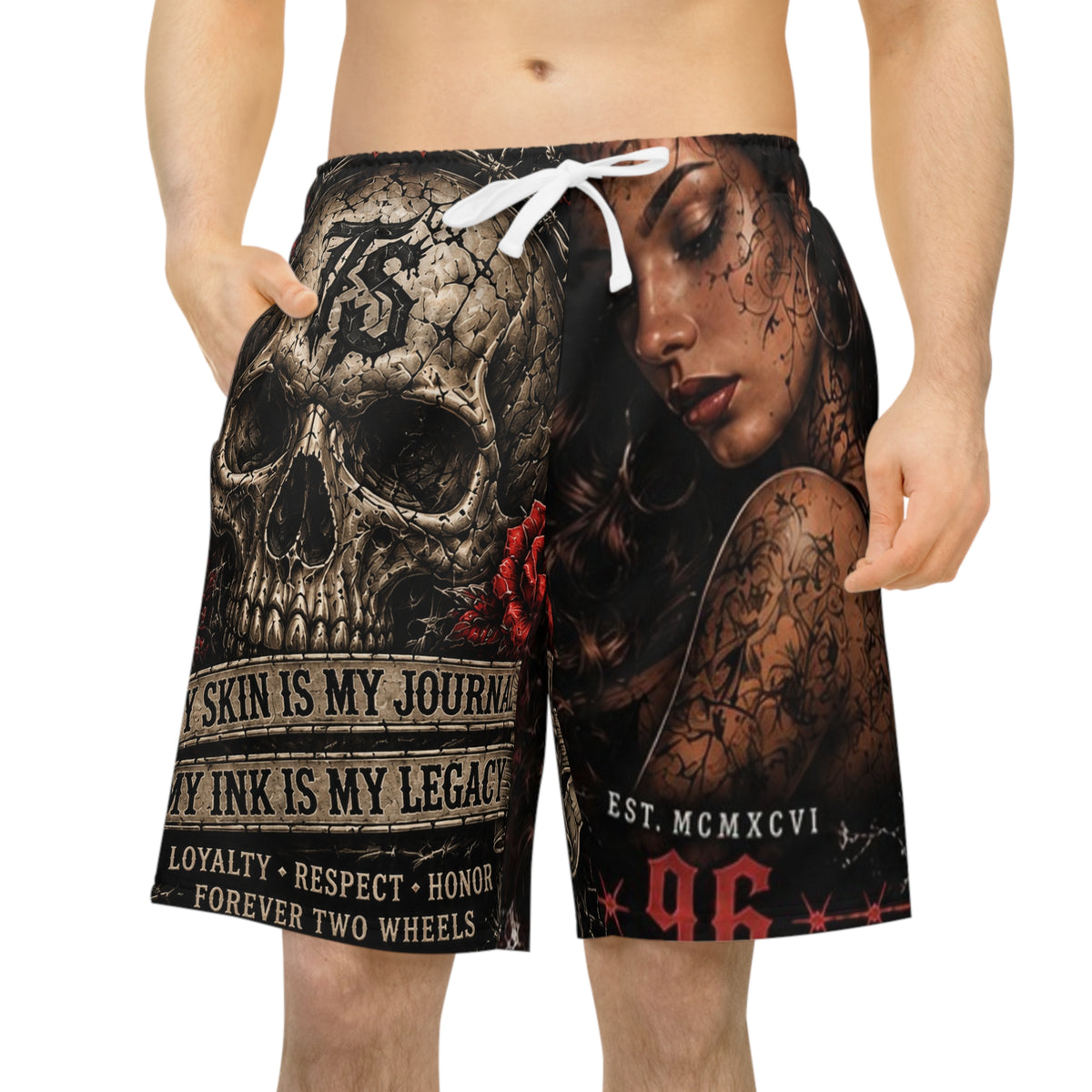 My Skin Is My Journal My Ink Is My Legacy Board Shorts Men