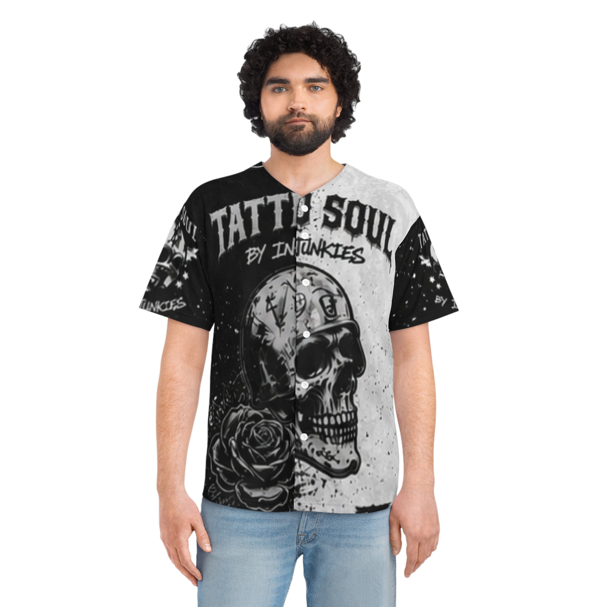 TATTED SOUL COLLECTIVE INK JUNKIE CUSTOM BASEBALL JERSEY FOR MEN