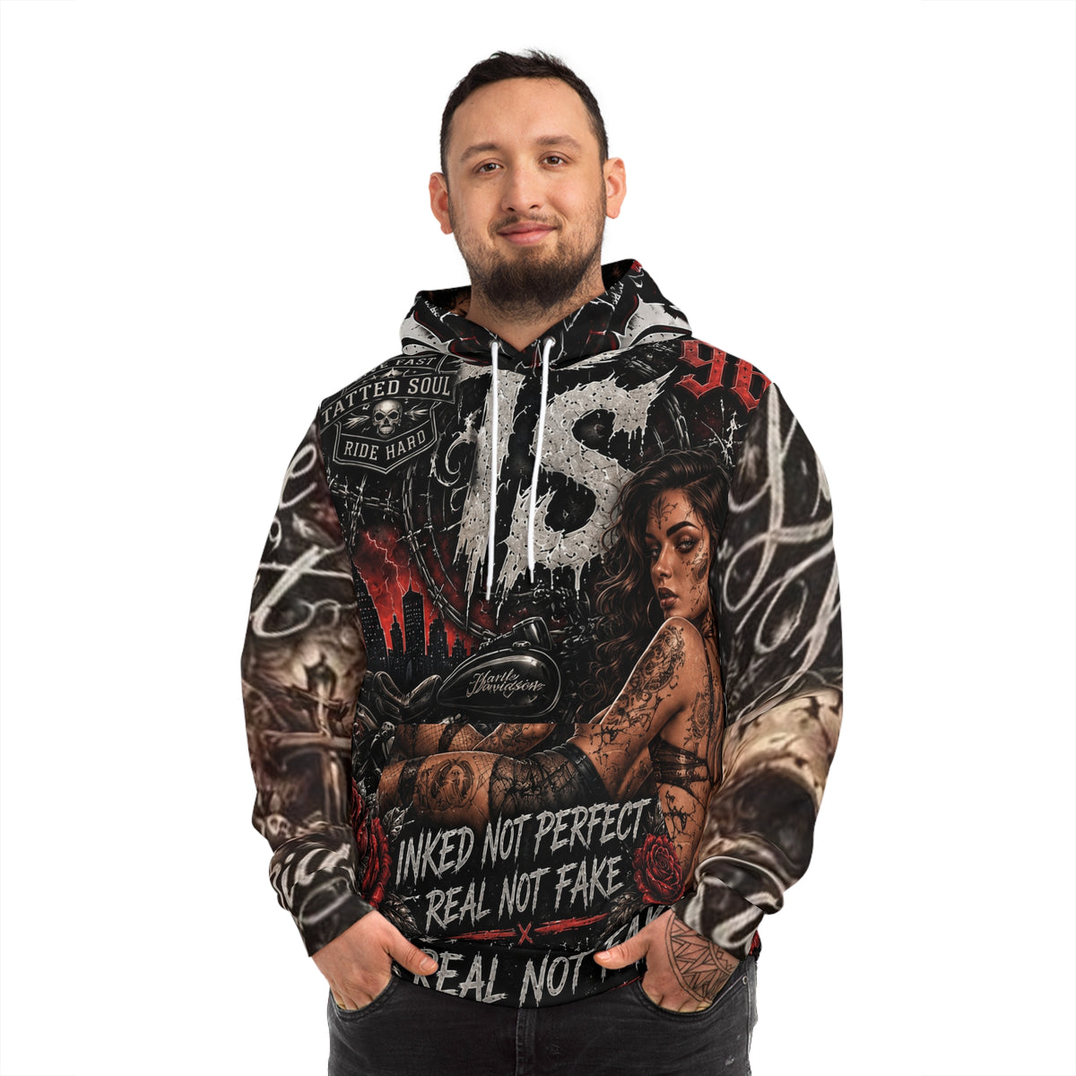 Tatted soul collective "my skin is my journal my ink is my legacy" limited edition hoodie#1 of 5