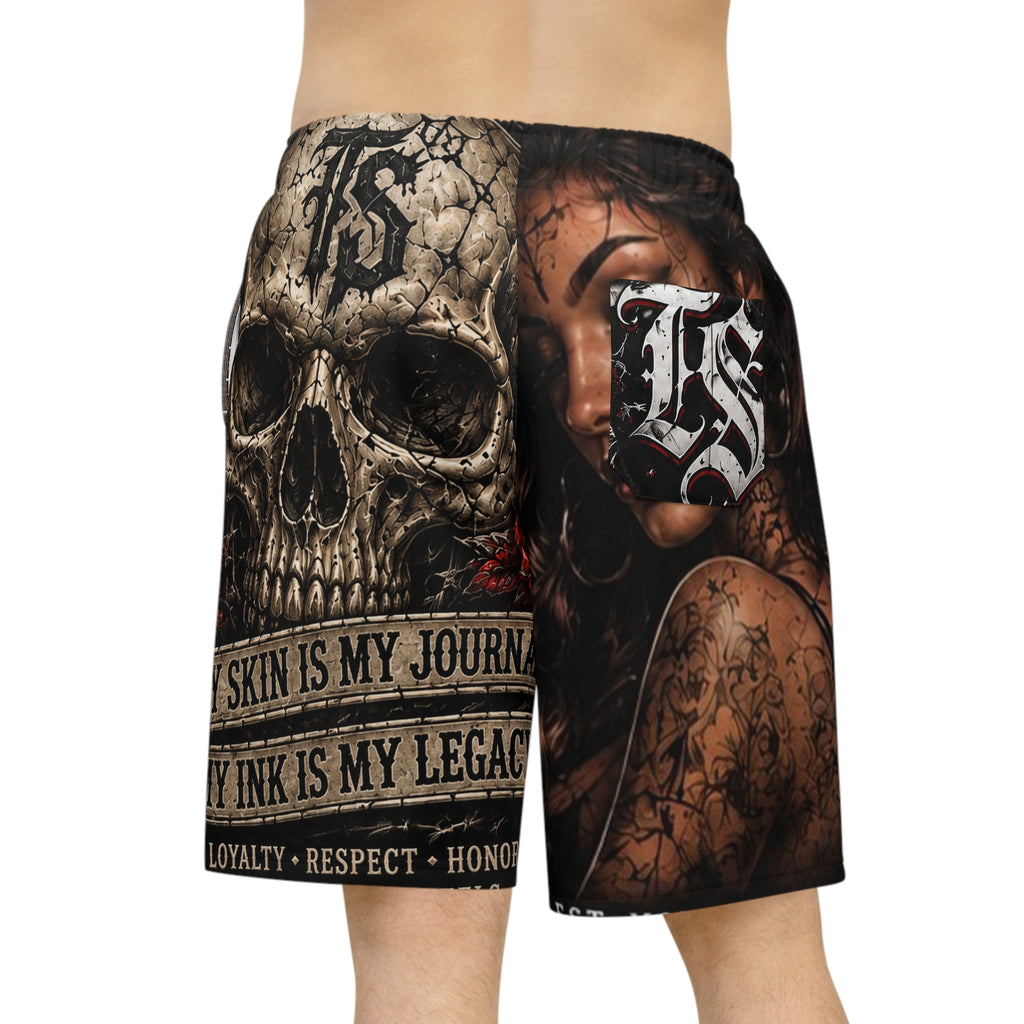 My Skin Is My Journal My Ink Is My Legacy Board Shorts Men