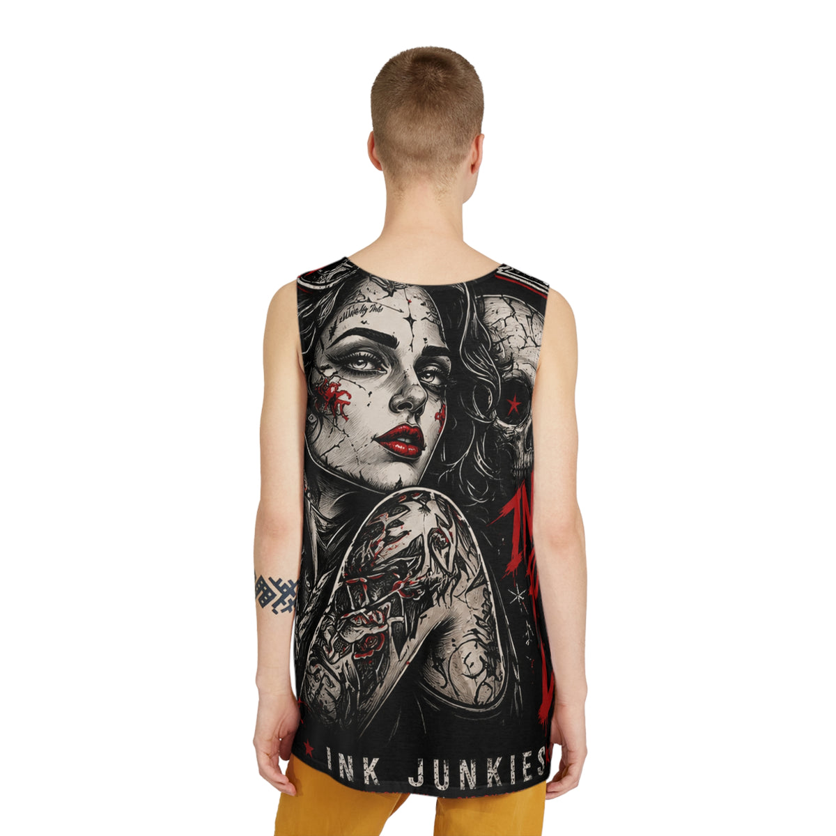 TATTED SOUL COLLECTIVE AN INK JUNKIE CUSTOM DESIGN SUMMER COLLECTION TANK FOR MEN