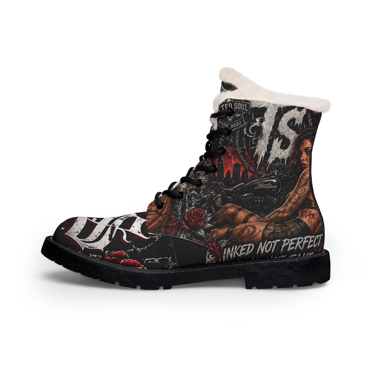 Women's Fur and Leather Boots