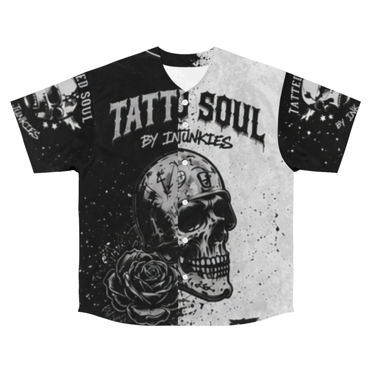 TATTED SOUL COLLECTIVE INK JUNKIE CUSTOM BASEBALL JERSEY FOR MEN