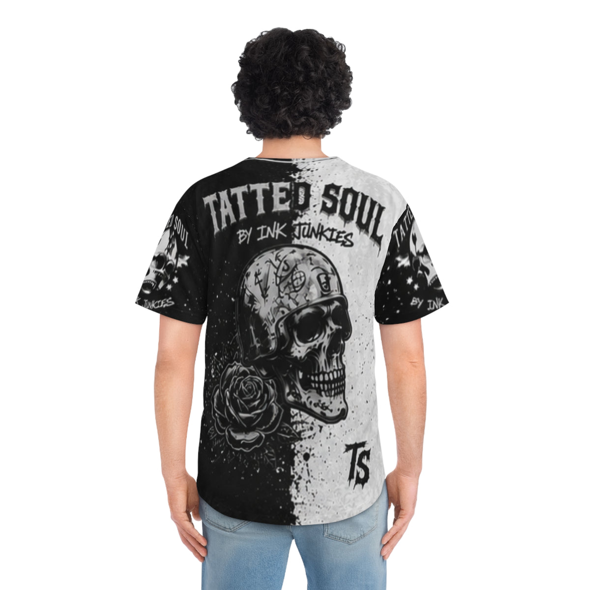 TATTED SOUL COLLECTIVE INK JUNKIE CUSTOM BASEBALL JERSEY FOR MEN